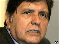 Peruvian President Alan Garcia