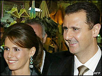 Syrian President Bashar al-Assad and his wife Asma