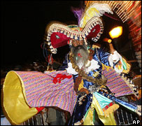 Dancer, junkanoo street festival, Nassau