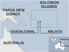 Map of Solomon islands