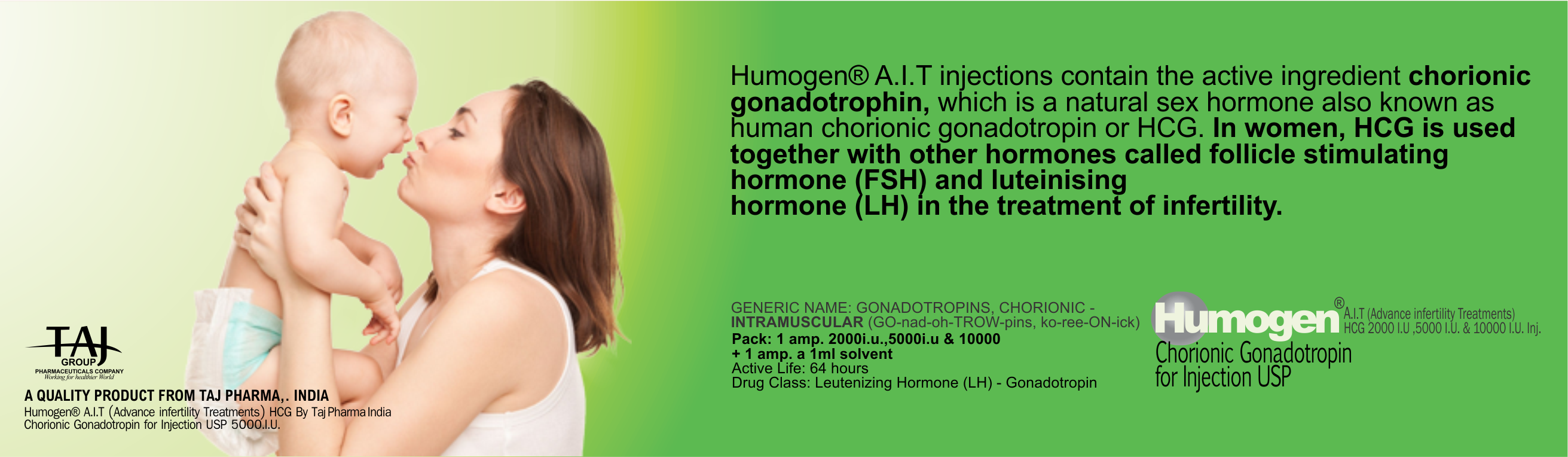 HUMOGEN HCG INJECTION (HUMAN CHORIONIC GONADOTROPIN)