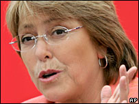 Chile's President Bachelet