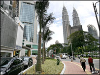 Downtown area and Petronas towers, Kuala Lumpur