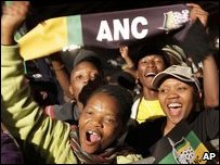 ANC supporters celebrate 2009 election victory