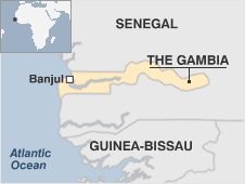 Map of Gambia