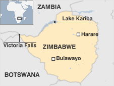 Map of Zimbabwe