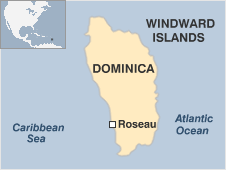 Map of Dominica