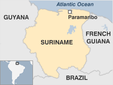 Map of Suriname