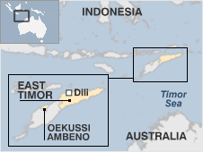 Map of East Timor