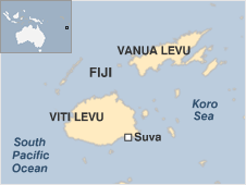 Map of Fiji