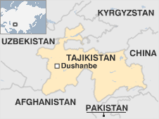 Map of Tajikistan