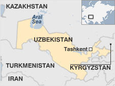 Map of Uzbekistan