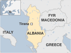 Map of Albania