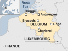 Map of Belgium