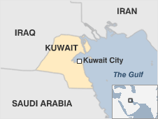 Map of Kuwait