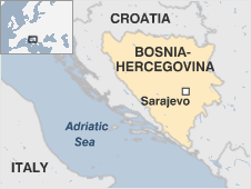 Map of Bosina Hercegovine