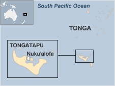 Map of Tonga