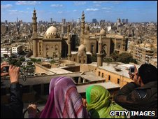 View of Sultan Hassan mausoleum and Al-Rifa'i mosque, Cairo